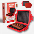 Micro Grill Max™ Microwave Grill & Sandwich Maker – Large Microwave Grilling Pot for Paninis, Steaks & Fillets – Microwave Safe, BPA-Free, Dishwasher Safe – Bigger Size for Large Breads & Meals