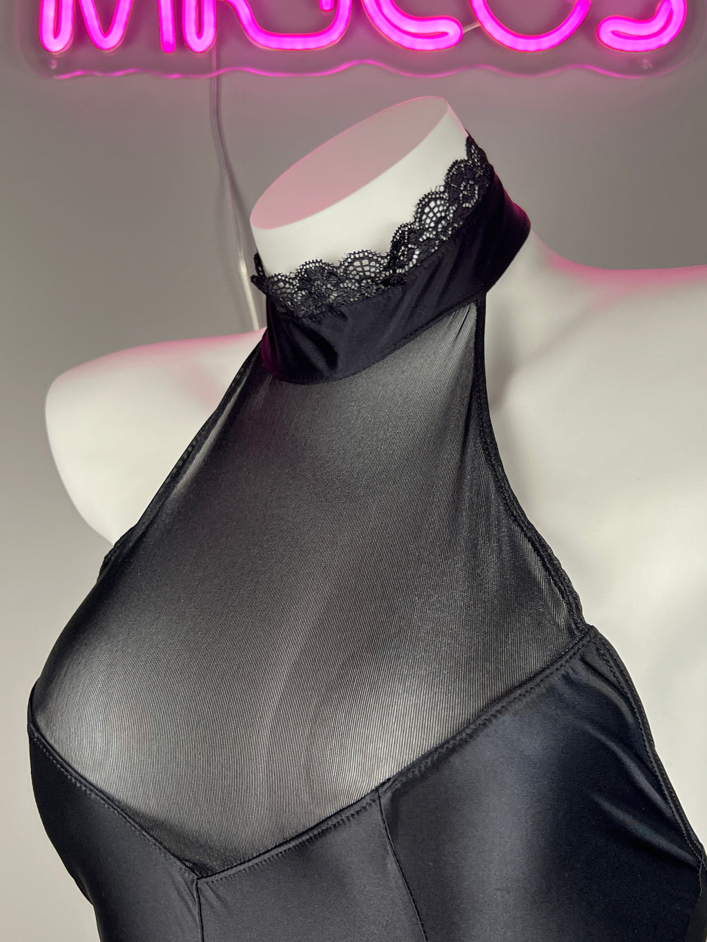 Satin Spandex Halter Sleeveless Short Dress Lingerie - Shopthatapp.ca