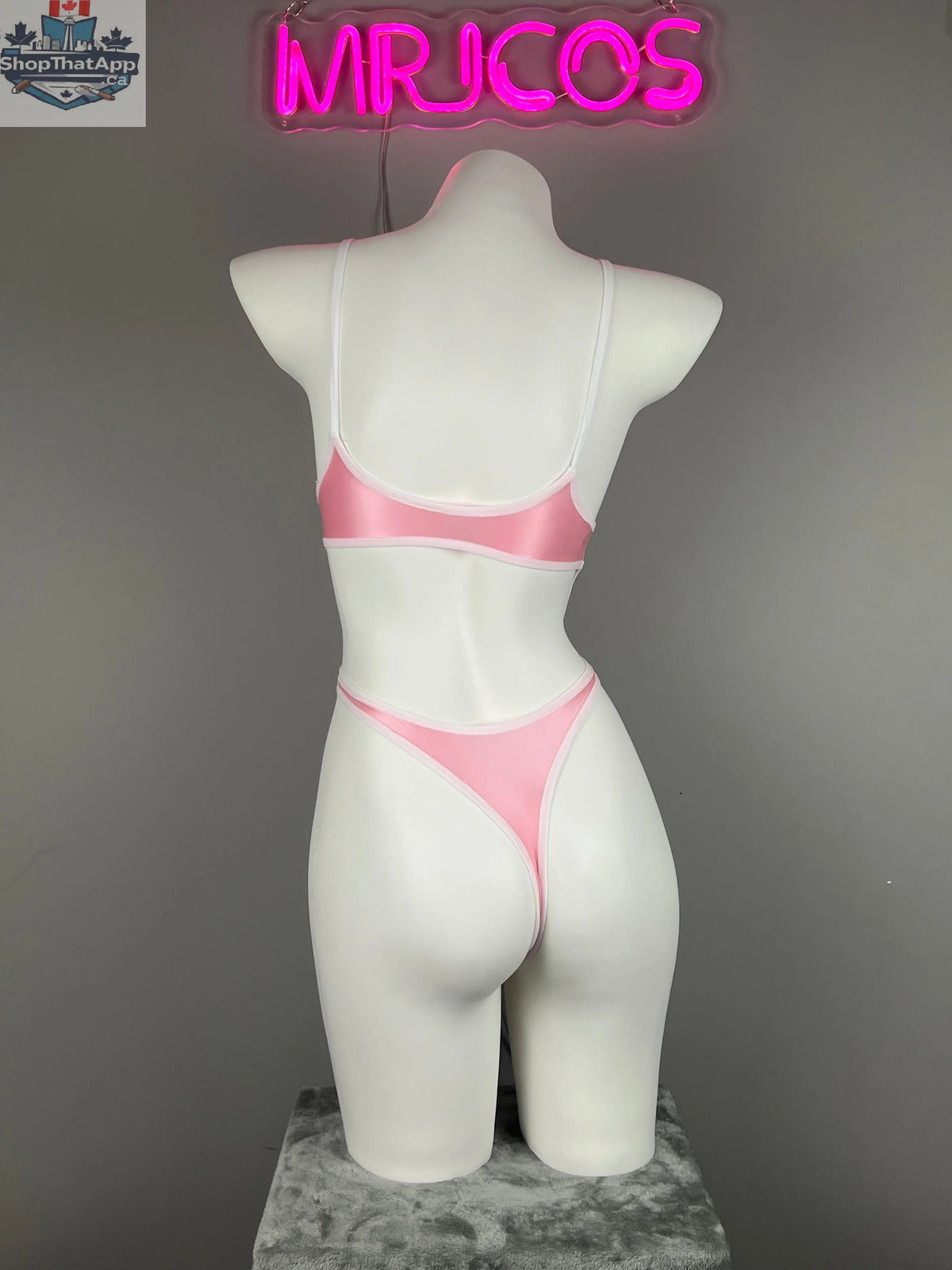 Women's high-cut one-piece swimsuit with satin spandex fabric and stylish side cutouts, designed as a fashionable bodysuit by MRJCOS.
