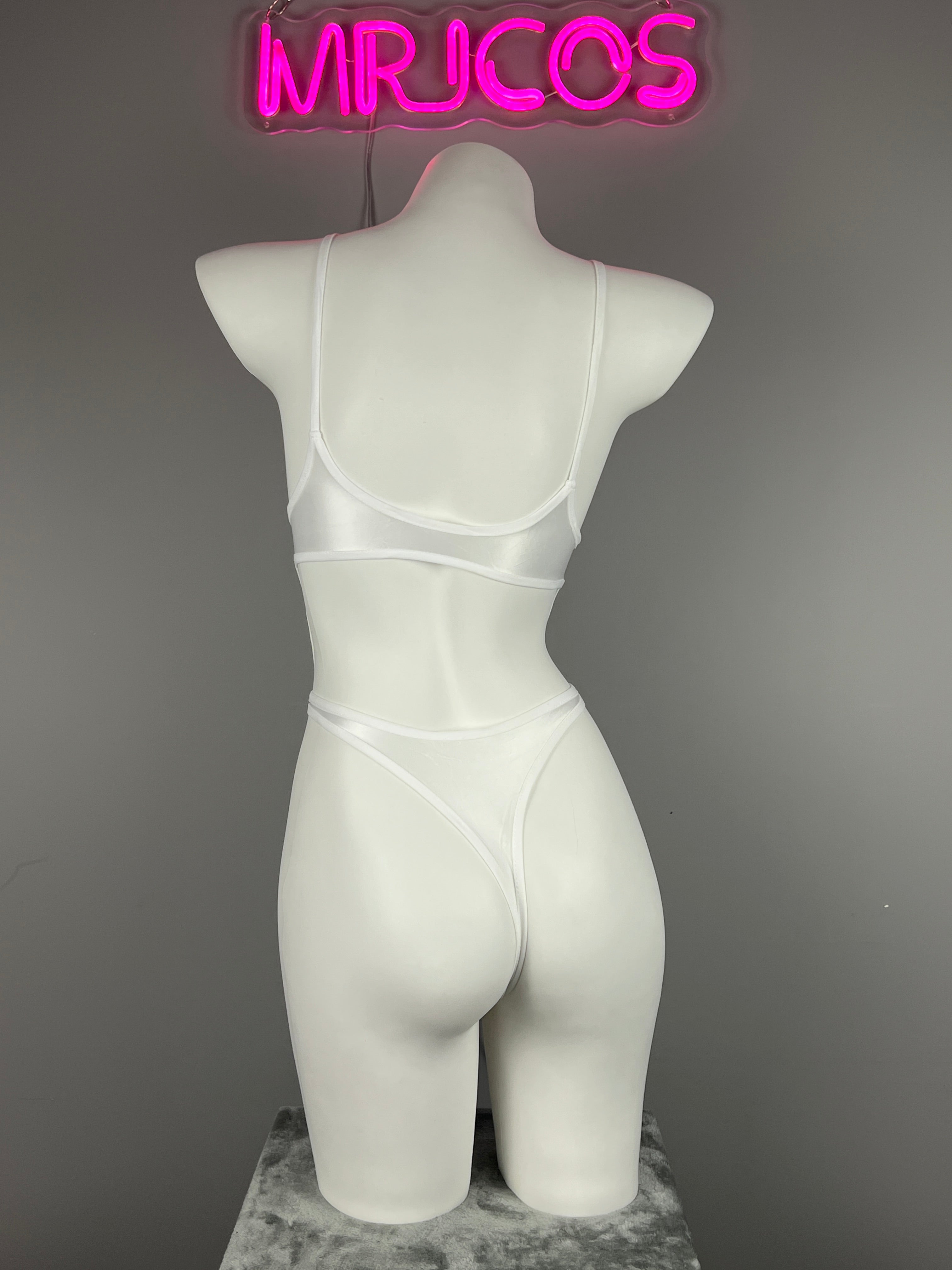 Women's High-Cut One-Piece Satin Spandex BodySuit Swimsuit with Side Cutouts - Shopthatapp.ca