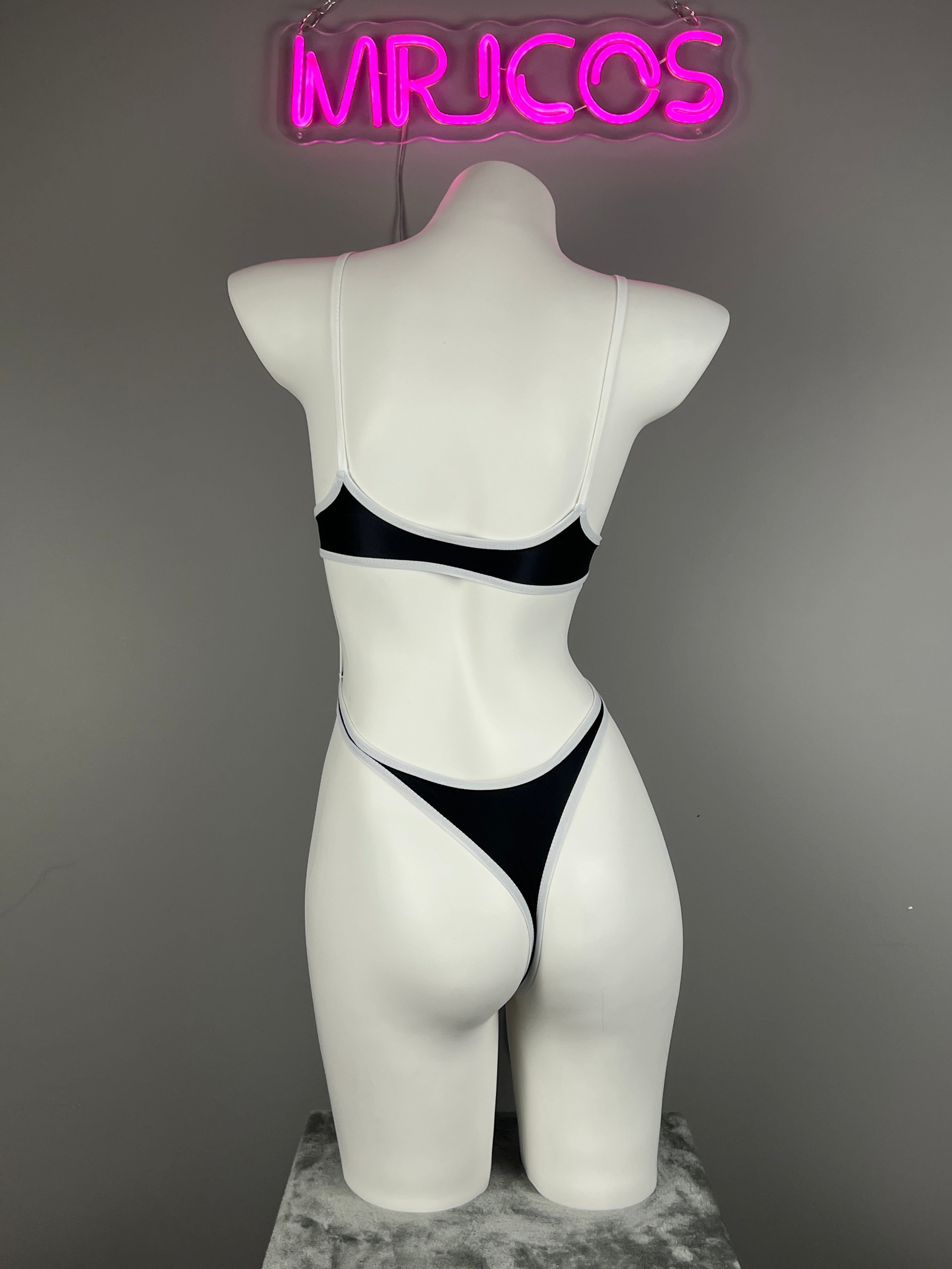 Women's High-Cut One-Piece Satin Spandex BodySuit Swimsuit with Side Cutouts - Shopthatapp.ca