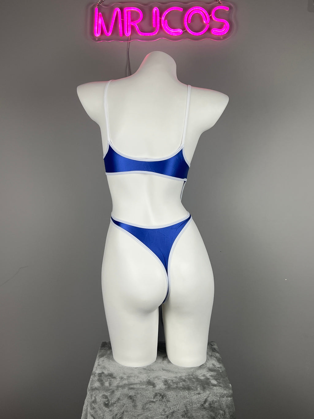 Women's High-Cut One-Piece Satin Spandex BodySuit Swimsuit with Side Cutouts - Shopthatapp.ca