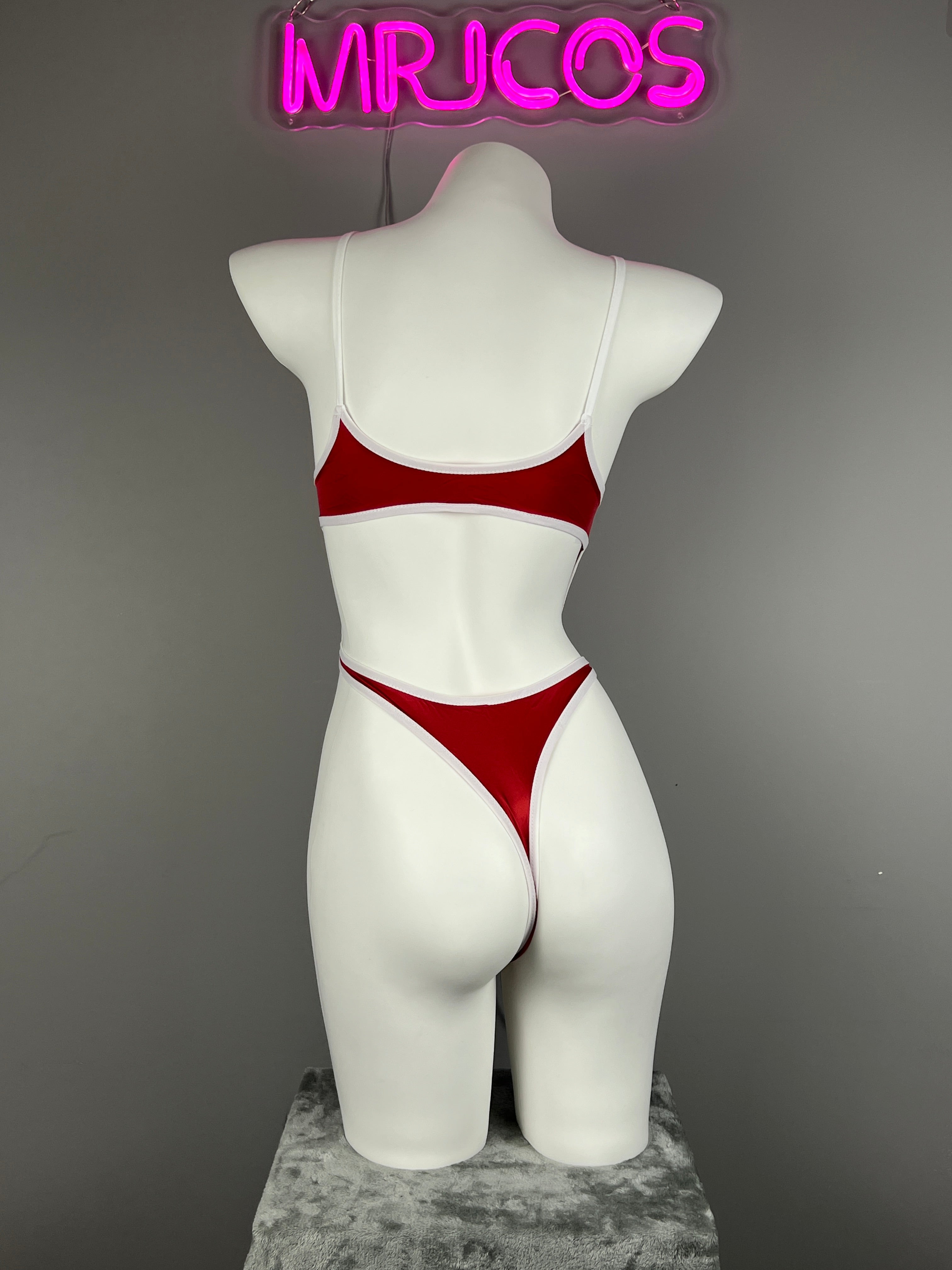 Women's High-Cut One-Piece Satin Spandex BodySuit Swimsuit with Side Cutouts - Shopthatapp.ca