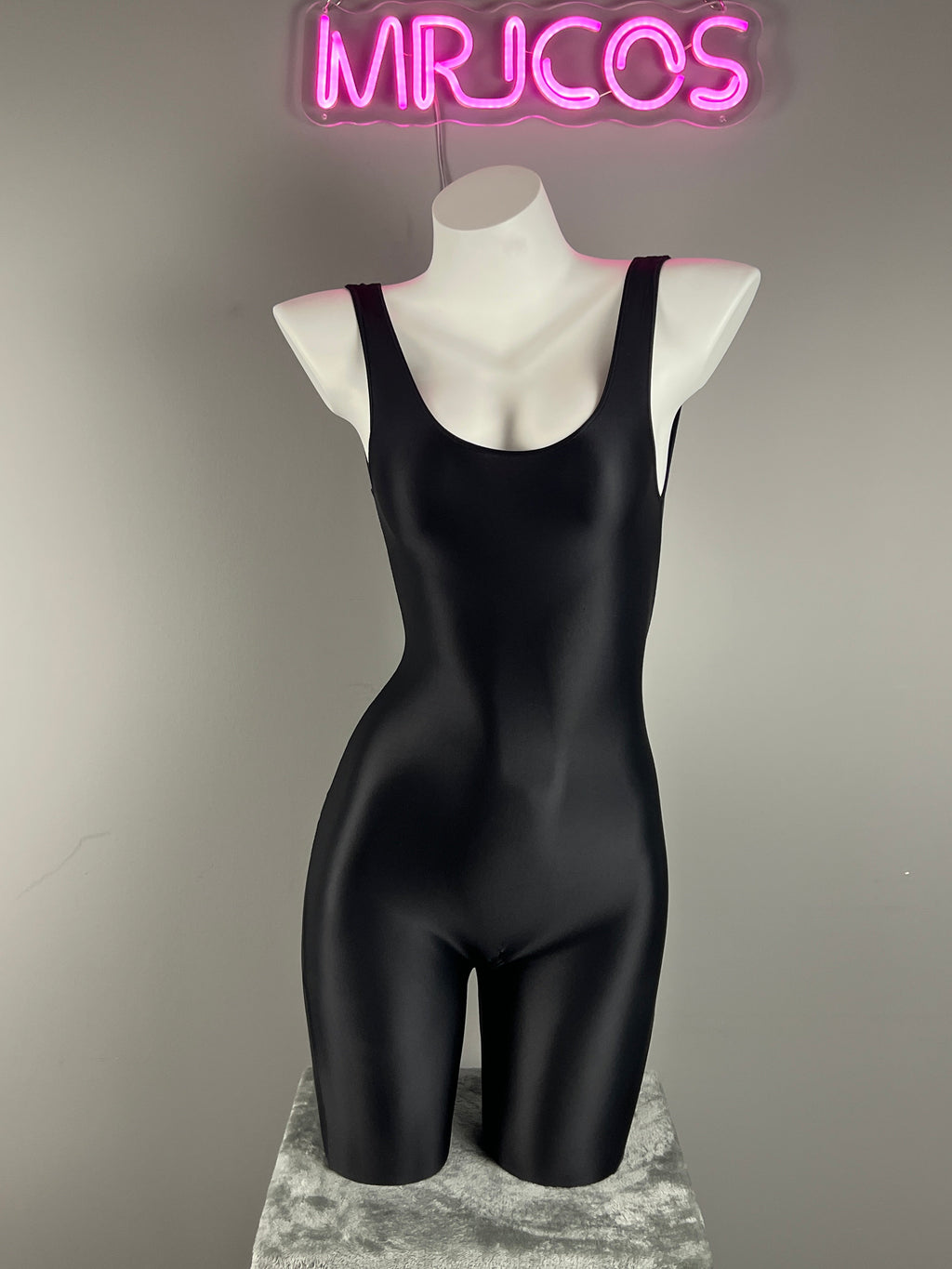 Sleeveless Sheer Spandex Bodysuit Glossy Silky Spandex Yoga Suit Lingerie - Shopthatapp.ca