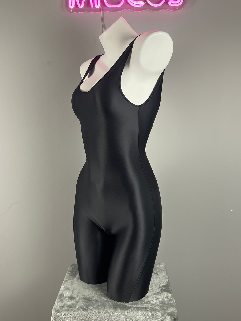 Sleeveless Sheer Spandex Bodysuit Glossy Silky Spandex Yoga Suit Lingerie - Shopthatapp.ca