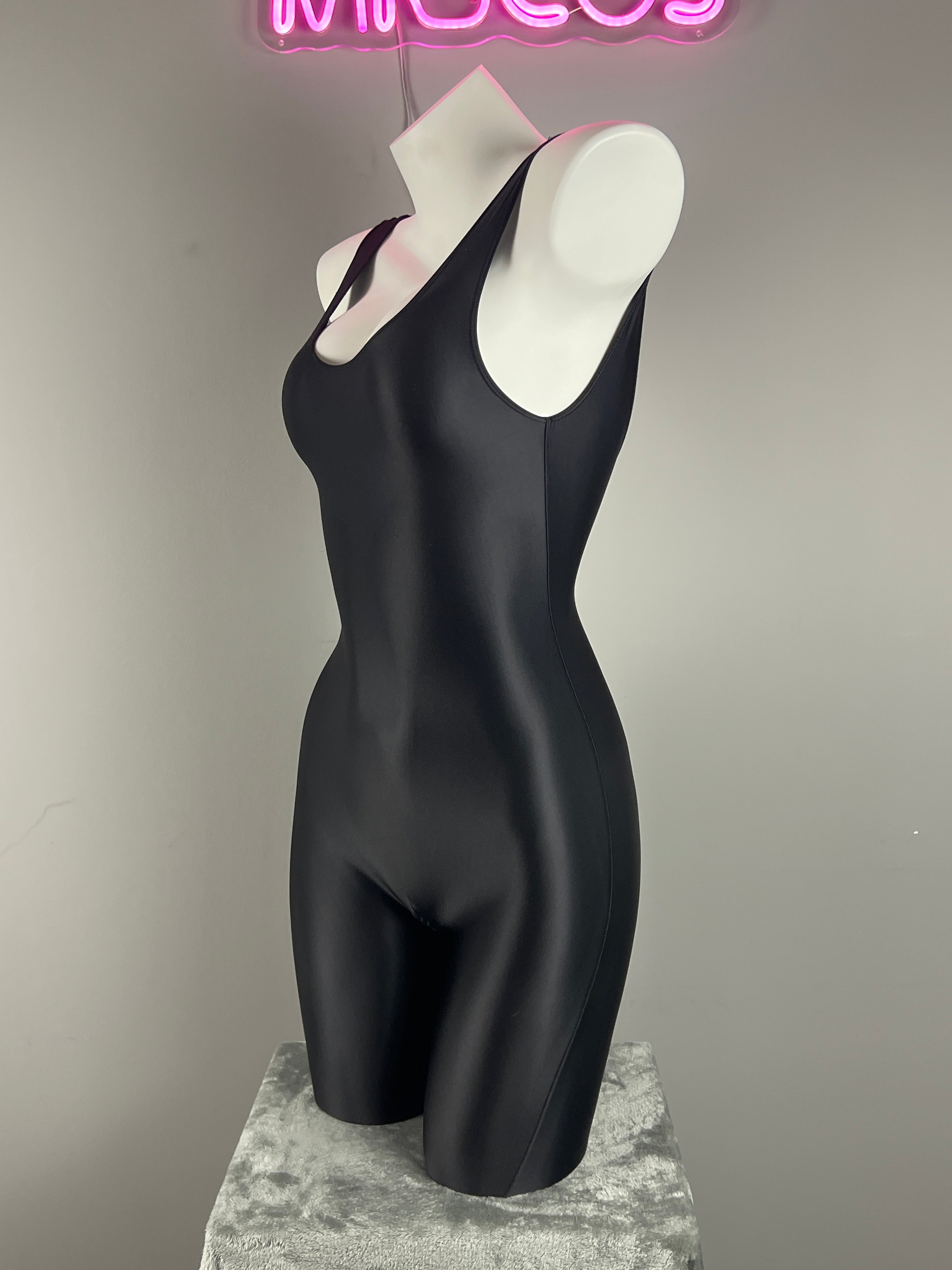 Sleeveless Sheer Spandex Bodysuit Glossy Silky Spandex Yoga Suit Lingerie - Shopthatapp.ca
