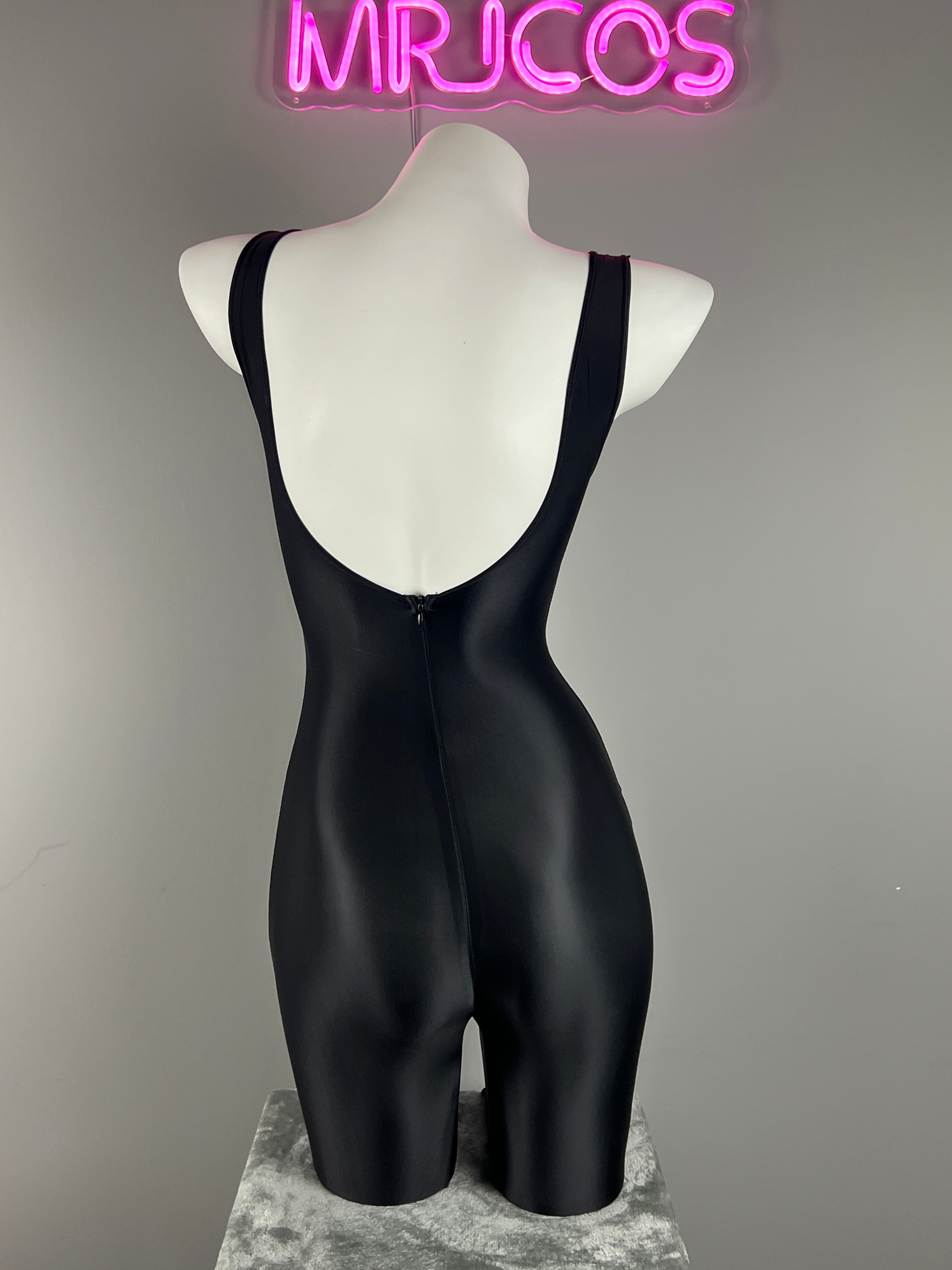 Sleeveless Sheer Spandex Bodysuit Glossy Silky Spandex Yoga Suit Lingerie - Shopthatapp.ca