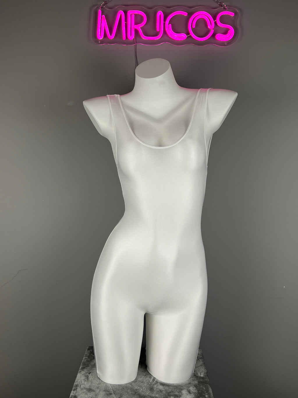 Sleeveless Sheer Spandex Bodysuit Glossy Silky Spandex Yoga Suit Lingerie - Shopthatapp.ca