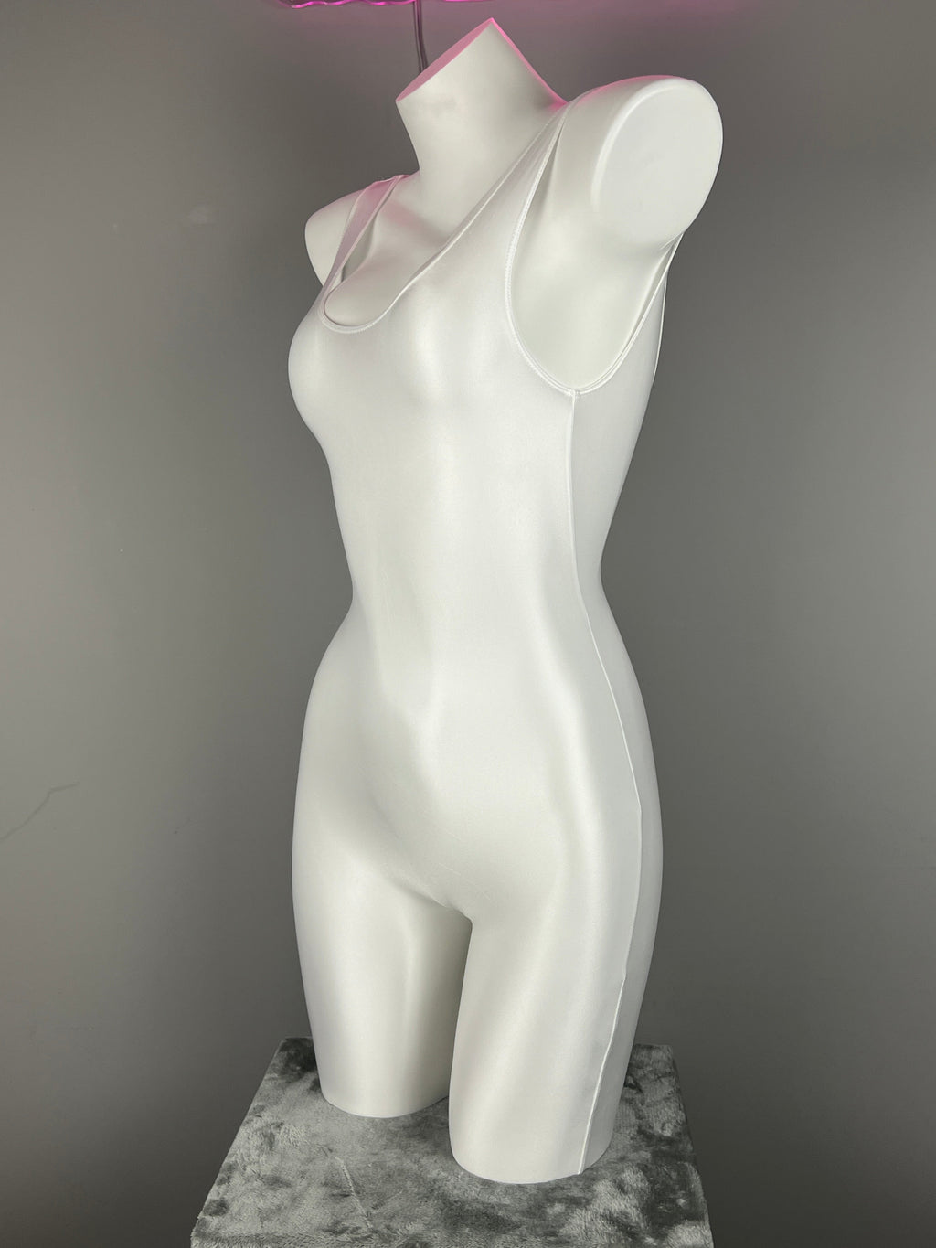 Sleeveless Sheer Spandex Bodysuit Glossy Silky Spandex Yoga Suit Lingerie - Shopthatapp.ca