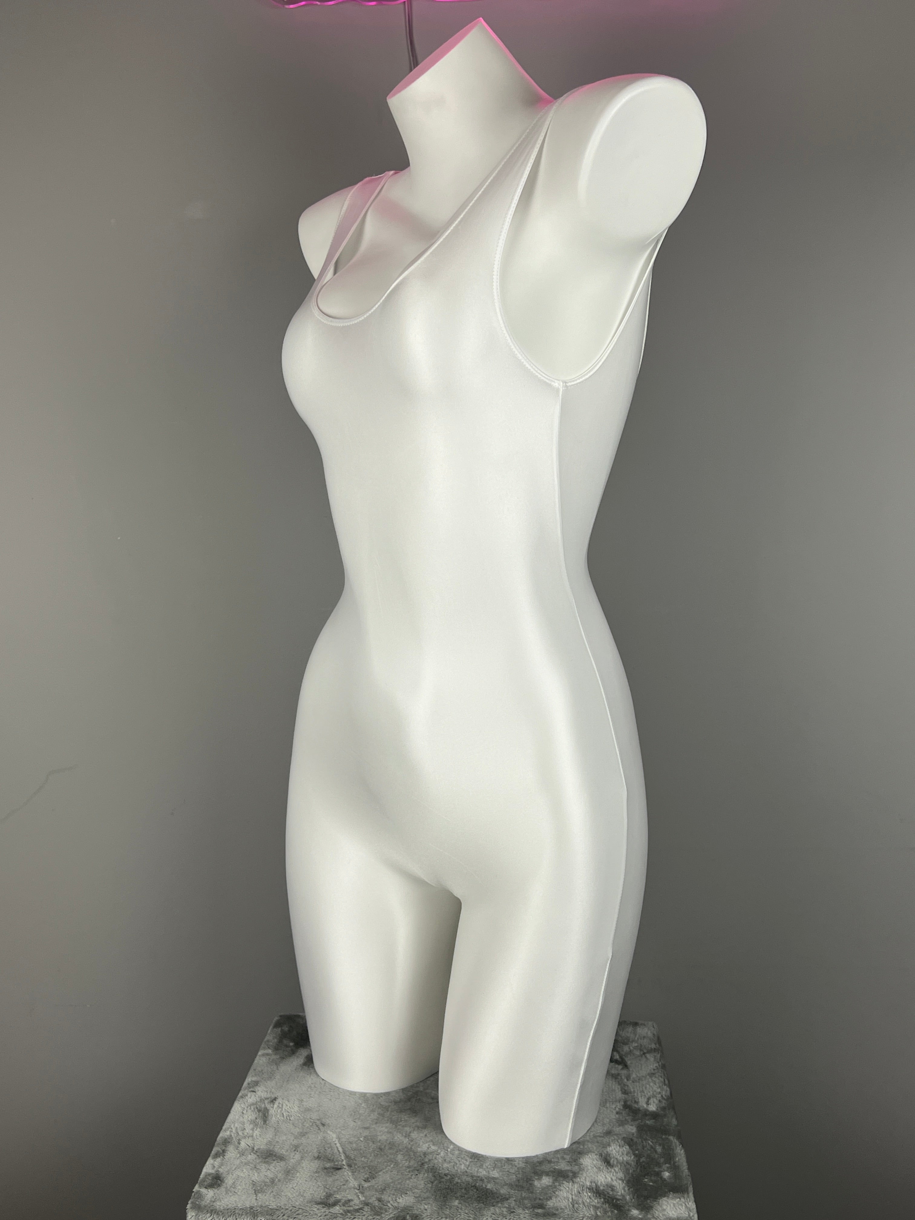 Sleeveless Sheer Spandex Bodysuit Glossy Silky Spandex Yoga Suit Lingerie - Shopthatapp.ca