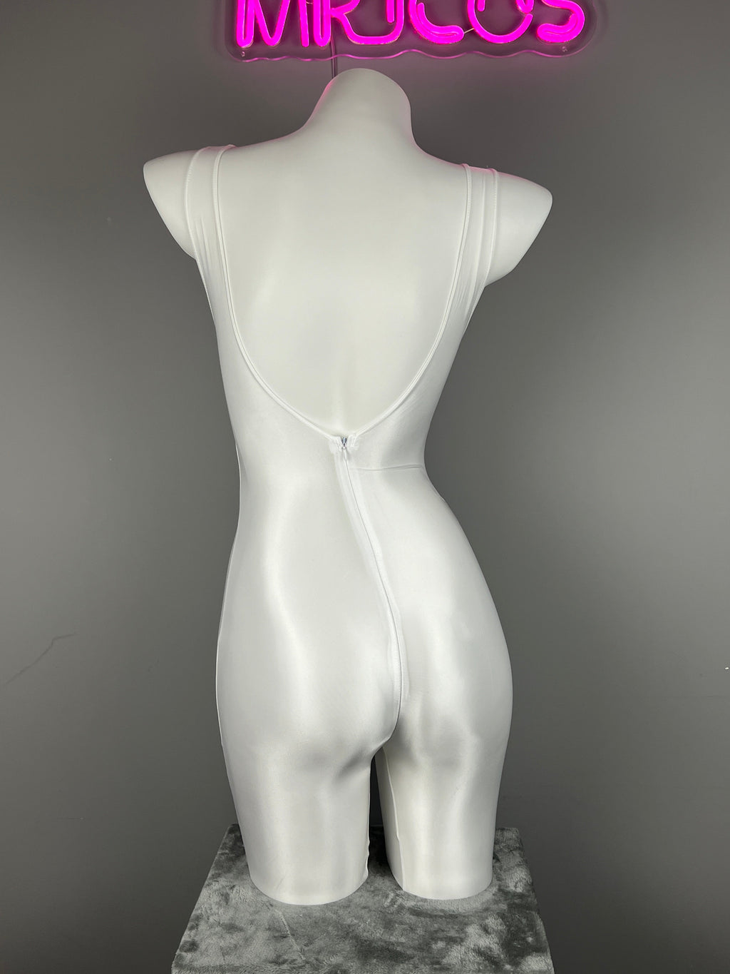 Sleeveless Sheer Spandex Bodysuit Glossy Silky Spandex Yoga Suit Lingerie - Shopthatapp.ca