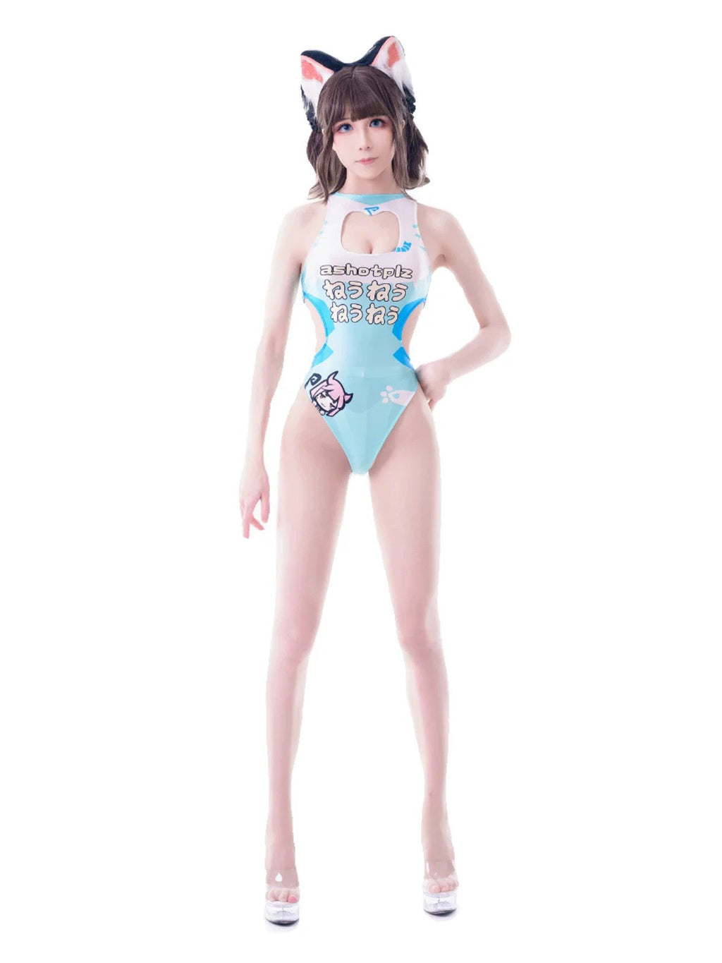 Japanese Anime Spandex Swimwear Racing Suit Wet Suit Race Queen Costume - Shopthatapp.ca