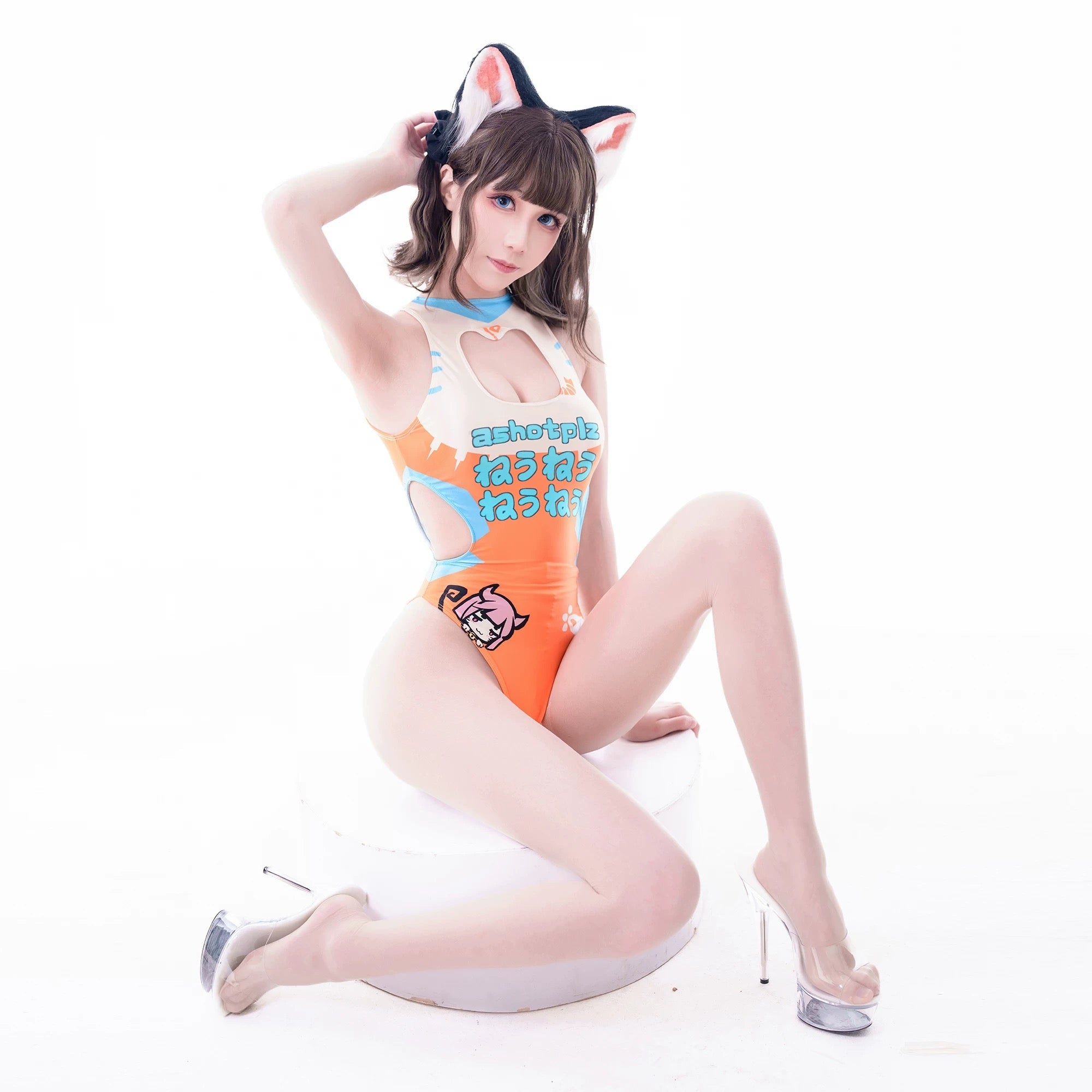 Japanese Anime Spandex Swimwear Racing Suit Wet Suit Race Queen Costume - Shopthatapp.ca