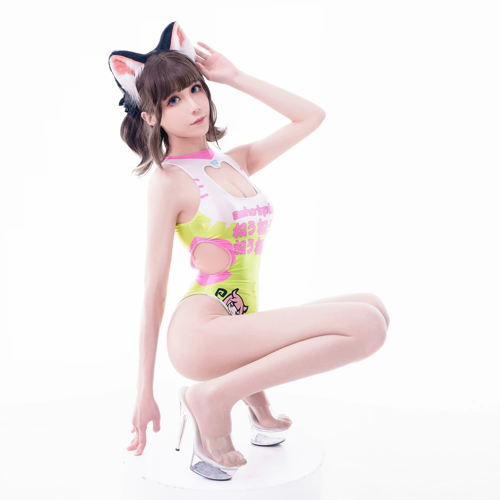 Japanese Anime Spandex Swimwear Racing Suit Wet Suit Race Queen Costume - Shopthatapp.ca