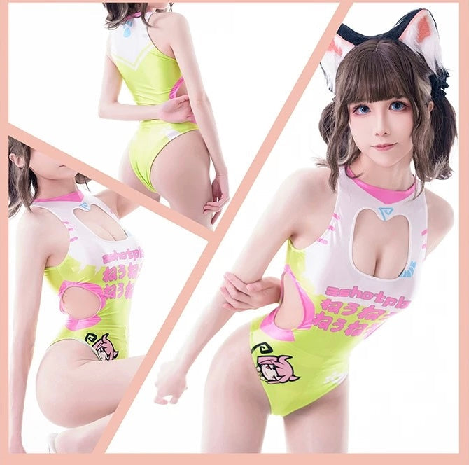 Japanese Anime Spandex Swimwear Racing Suit Wet Suit Race Queen Costume - Shopthatapp.ca