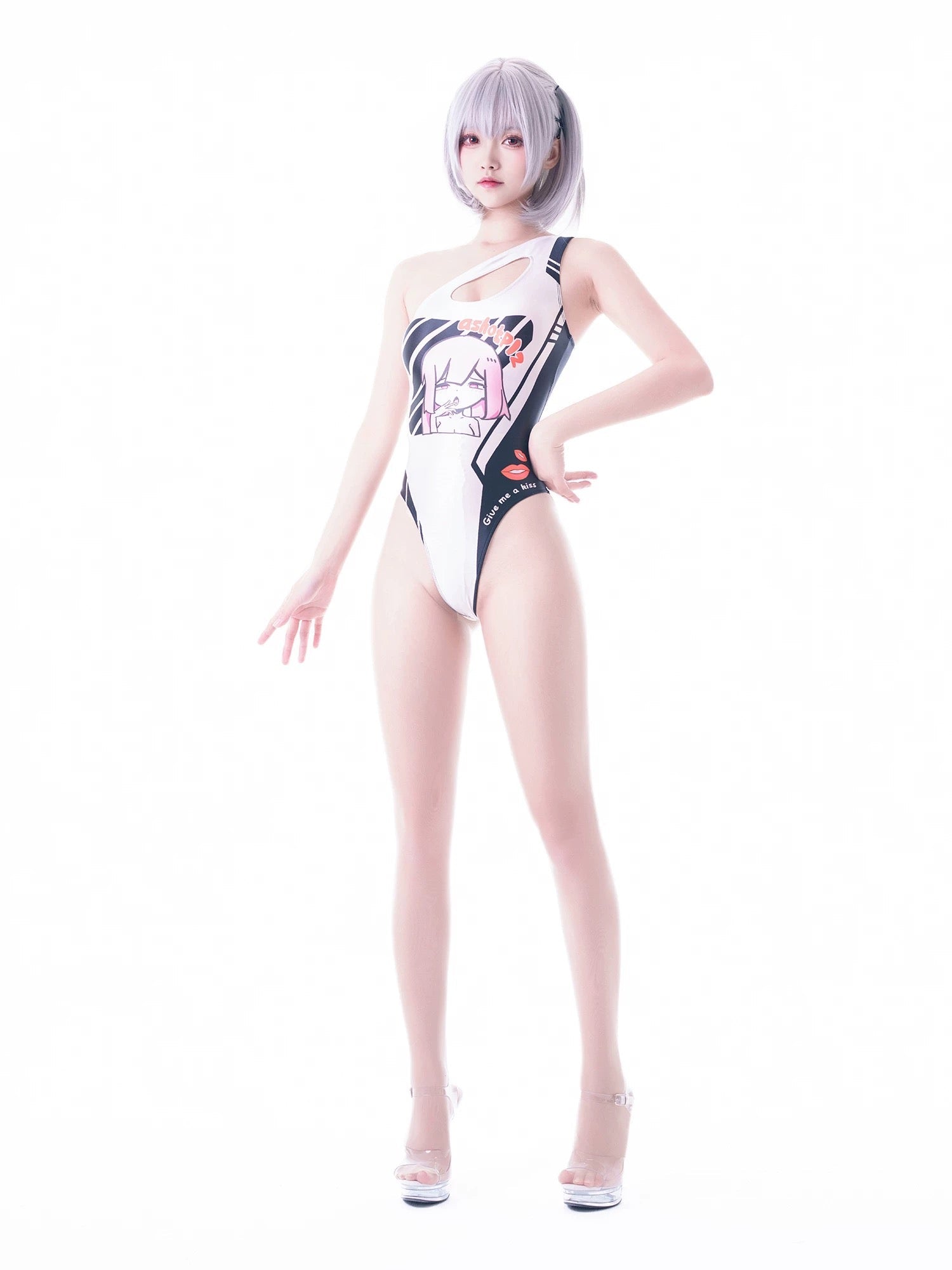 Japanese Anime Spandex Swimwear Racing Suit Wet Suit Race Queen Costume - Shopthatapp.ca