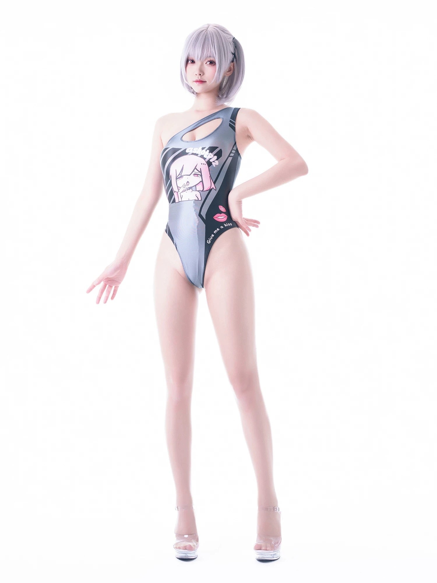 Japanese Anime Spandex Swimwear Racing Suit Wet Suit Race Queen Costume - Shopthatapp.ca