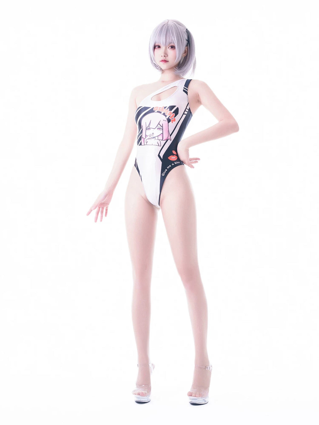 Japanese Anime Spandex Swimwear Racing Suit Wet Suit Race Queen Costume - Shopthatapp.ca