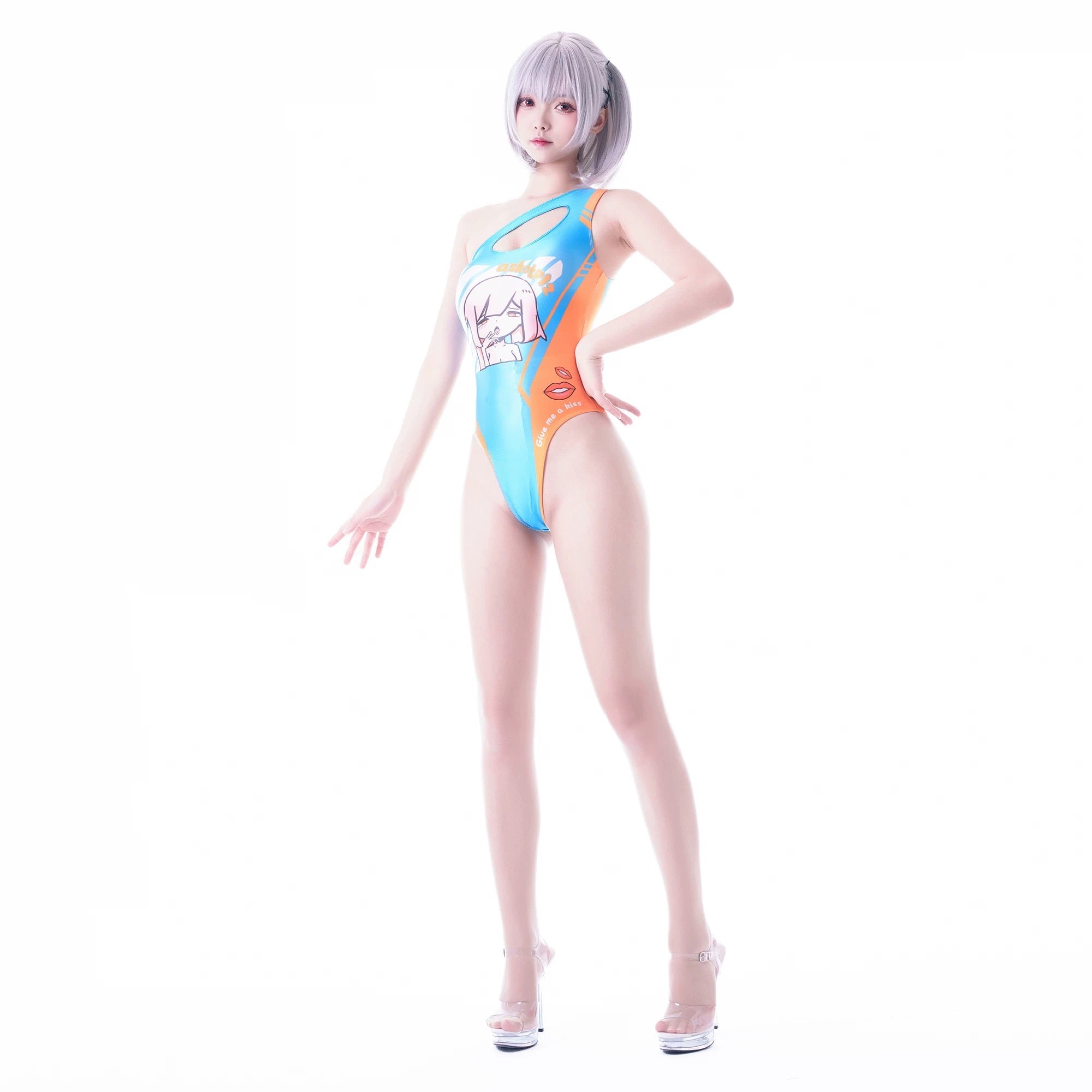 Japanese Anime Spandex Swimwear Racing Suit Wet Suit Race Queen Costume - Shopthatapp.ca