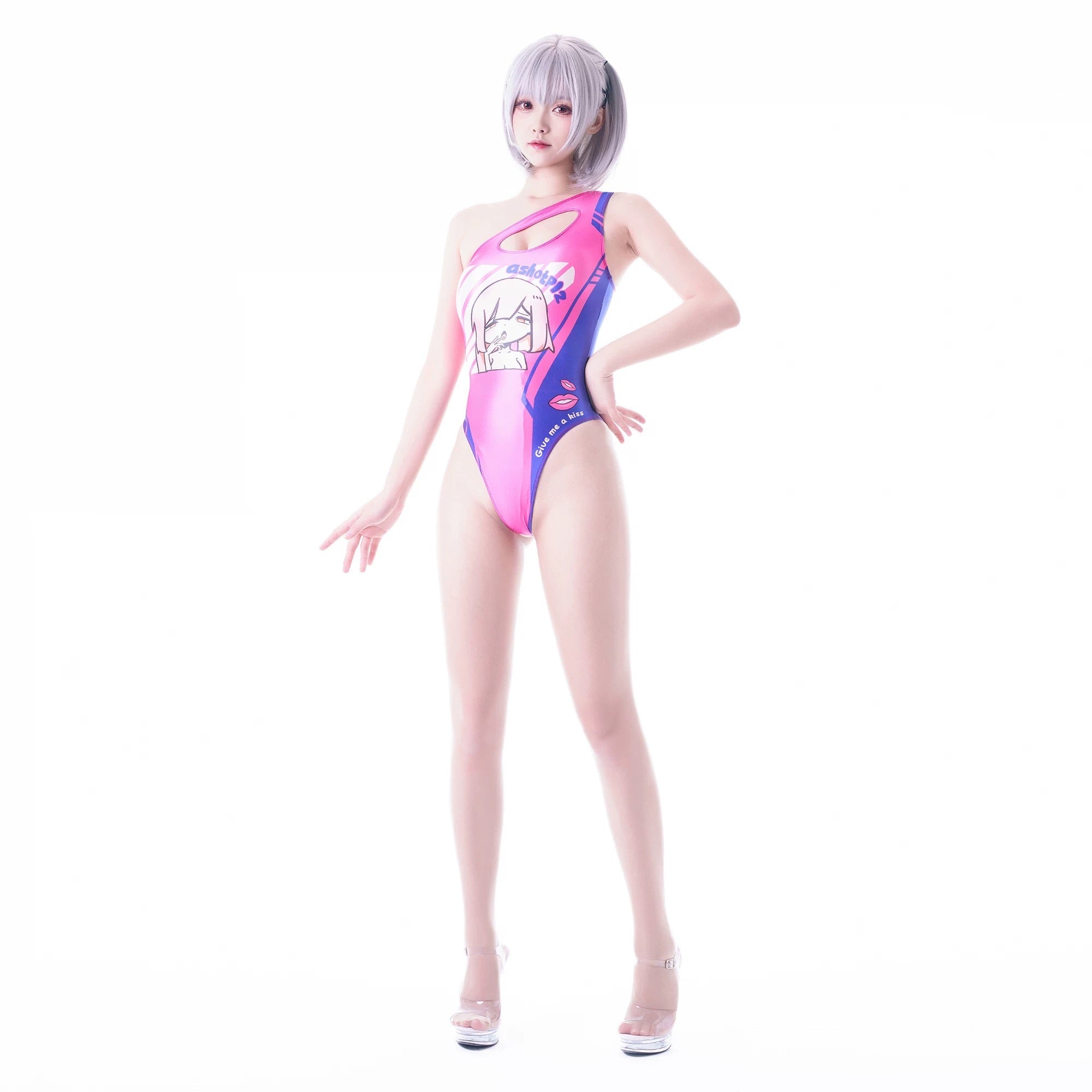 Japanese Anime Spandex Swimwear Racing Suit Wet Suit Race Queen Costume - Shopthatapp.ca