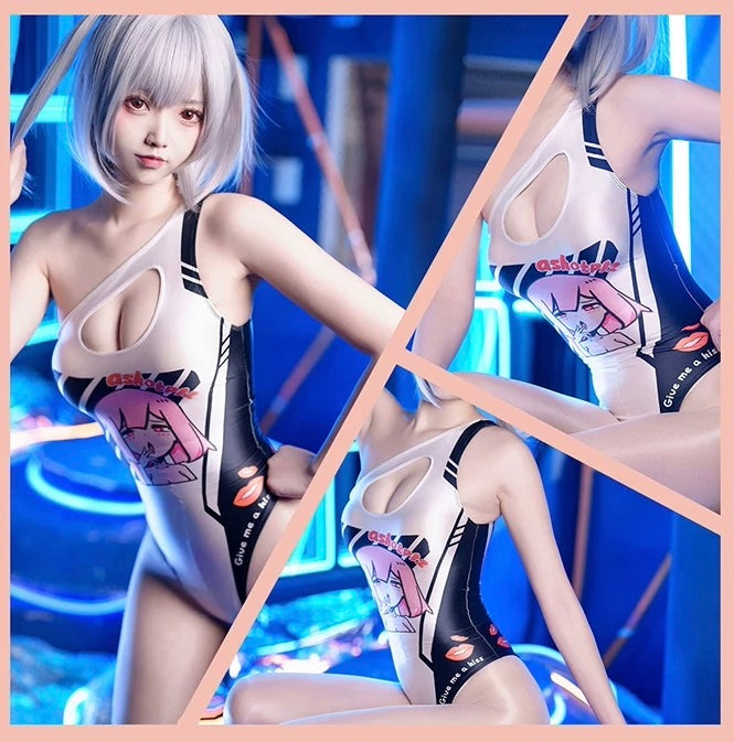 Japanese Anime Spandex Swimwear Racing Suit Wet Suit Race Queen Costume - Shopthatapp.ca