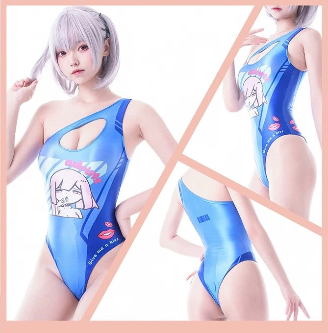 Japanese Anime Spandex Swimwear Racing Suit Wet Suit Race Queen Costume - Shopthatapp.ca