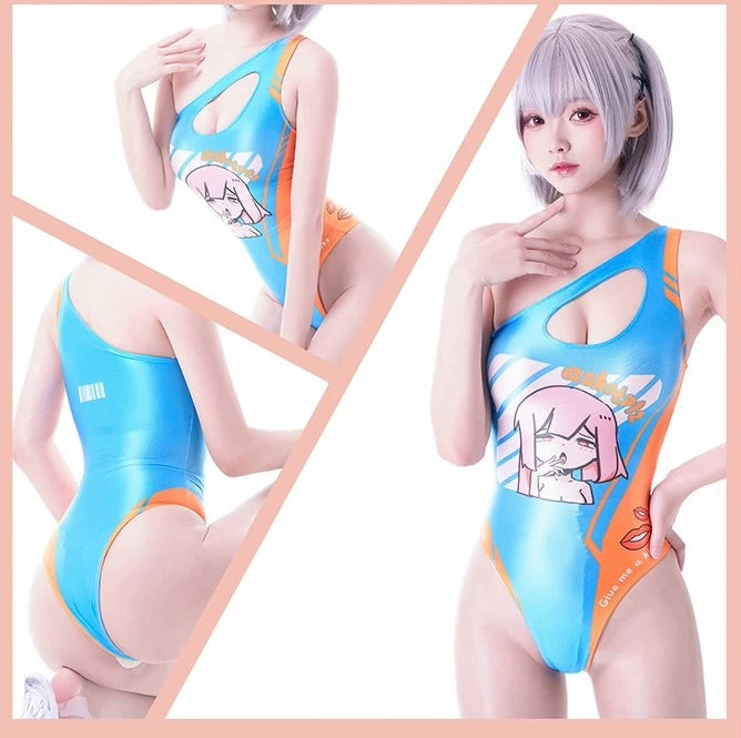 Japanese Anime Spandex Swimwear Racing Suit Wet Suit Race Queen Costume - Shopthatapp.ca