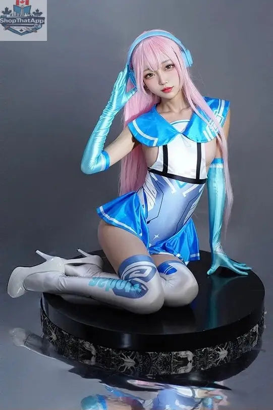 Japanese Anime swimwear spandex racing suit by MRJCOS, featuring a wet suit race queen costume with vibrant, detailed design.