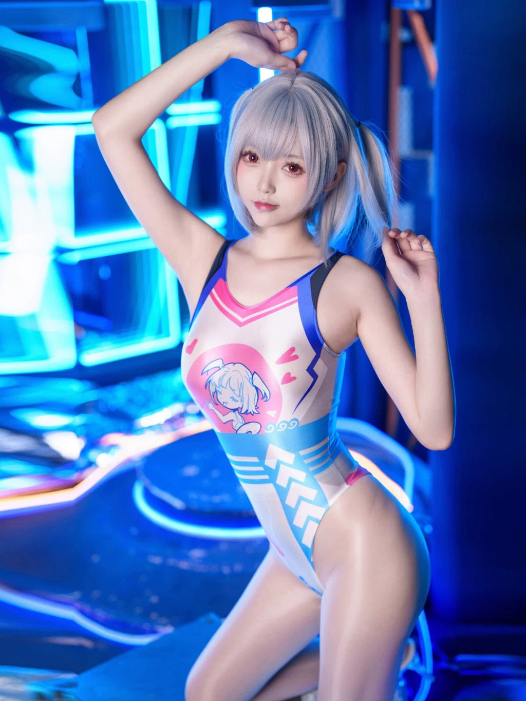 Japanese Anime Spandex Swimwear Racing Suit Wet Suit Race Queen Costume - Shopthatapp.ca