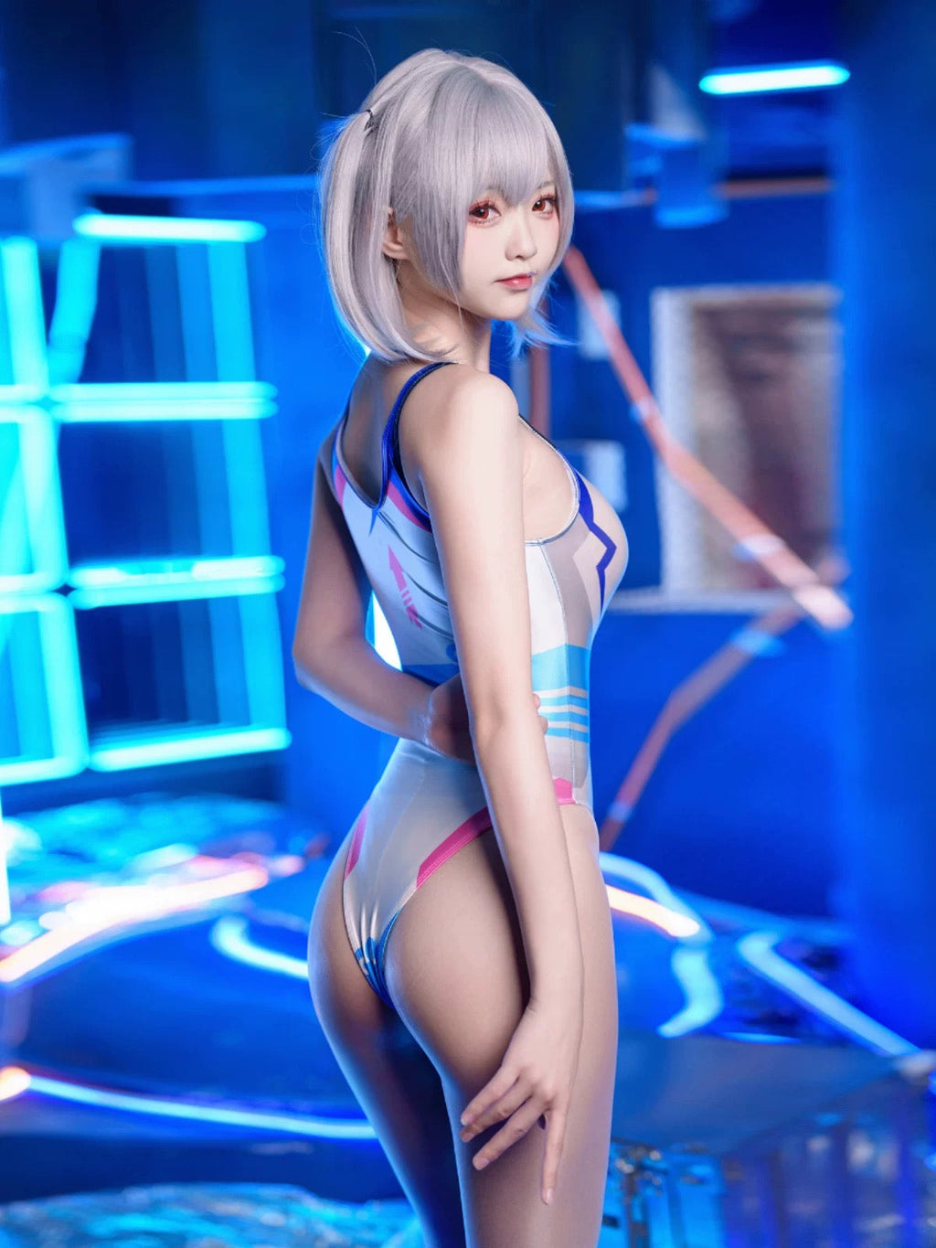 Japanese Anime Spandex Swimwear Racing Suit Wet Suit Race Queen Costume - Shopthatapp.ca