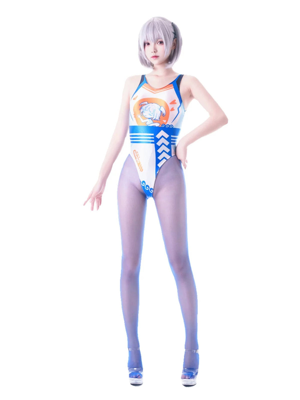 Japanese Anime Spandex Swimwear Racing Suit Wet Suit Race Queen Costume - Shopthatapp.ca