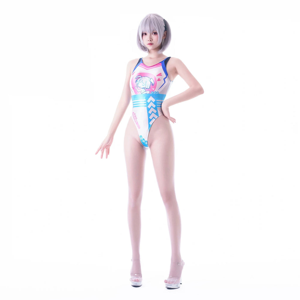 Japanese Anime Spandex Swimwear Racing Suit Wet Suit Race Queen Costume - Shopthatapp.ca