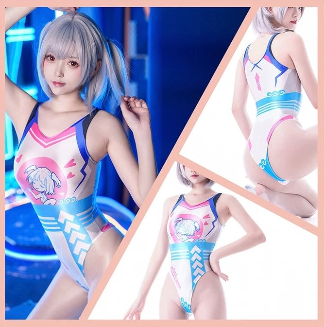 Japanese Anime Spandex Swimwear Racing Suit Wet Suit Race Queen Costume - Shopthatapp.ca