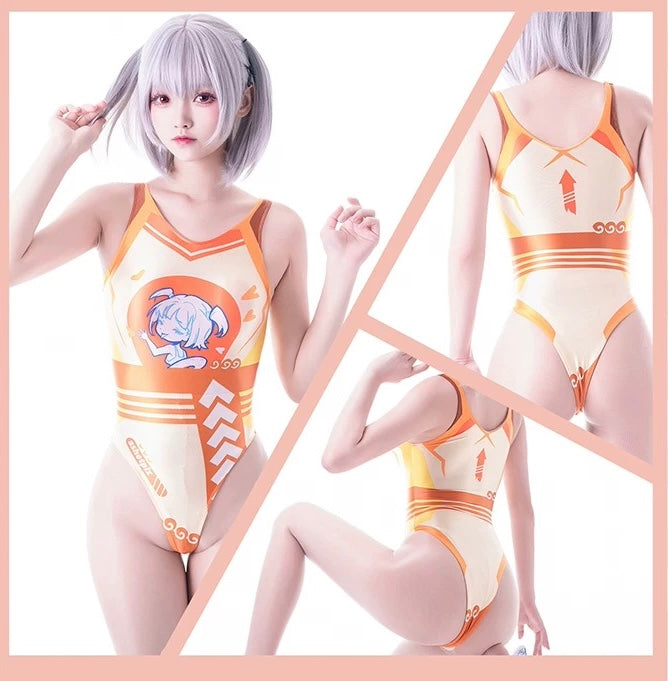 Japanese Anime Spandex Swimwear Racing Suit Wet Suit Race Queen Costume - Shopthatapp.ca