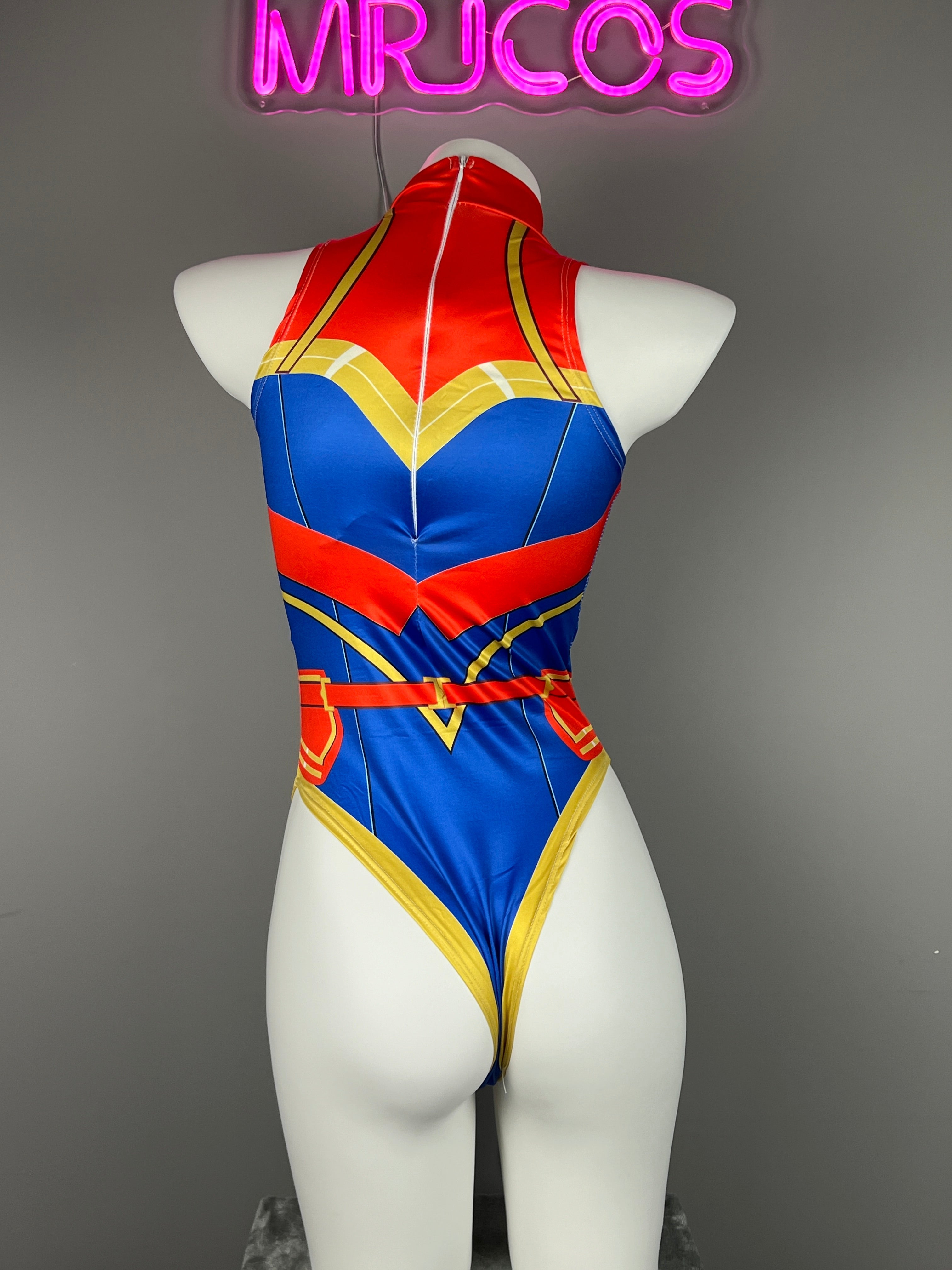 Super Hero Crotchless Cosplay BodySuit Lingerie Costume - Shopthatapp.ca