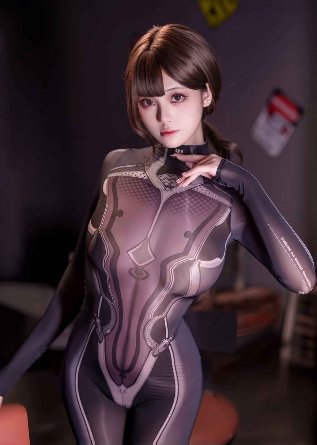 Anime Superhero Eve 10D Sheer Bodystocking - Ultra-Thin Cosplay Lingerie - Shopthatapp.ca
