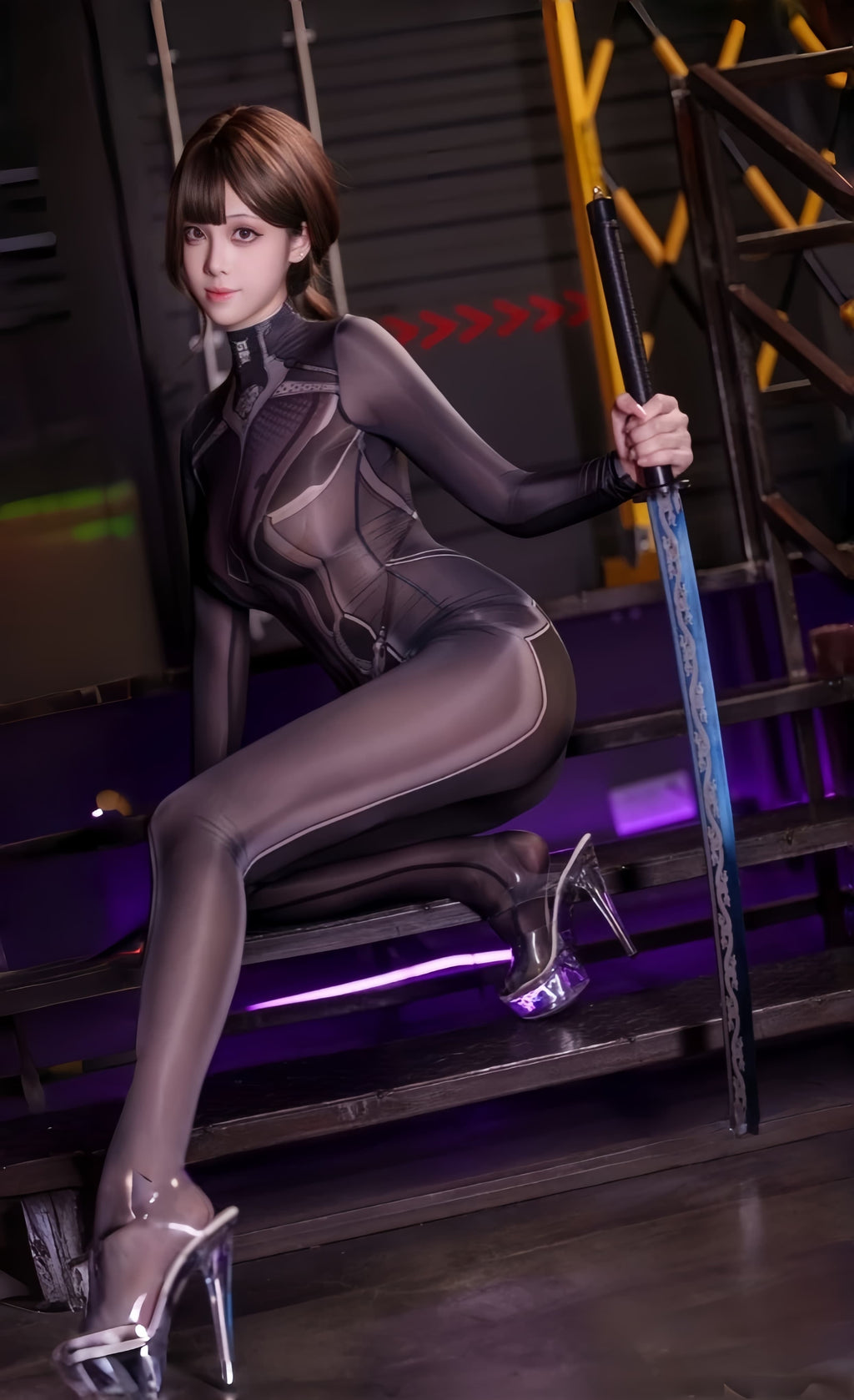 Anime Superhero Eve 10D Sheer Bodystocking - Ultra-Thin Cosplay Lingerie - Shopthatapp.ca