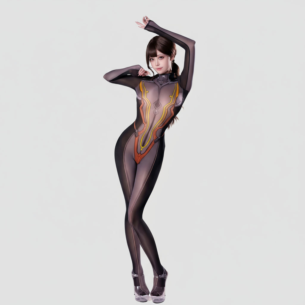 Anime Superhero Eve 10D Sheer Bodystocking - Ultra-Thin Cosplay Lingerie - Shopthatapp.ca