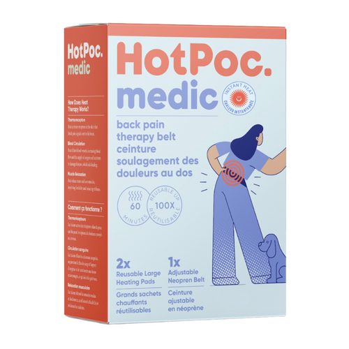Adjustable Reusable Belt & 2-Pack Eco Reusable Heat Pack - Hot Poc medic - Www.Shopthatapp.ca