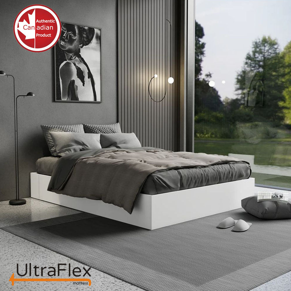 UltraFlex® RADIANCE Mattress and BoxSpring Set - High-Density Natural Blend Foam Encasing, CoolTemp Cooling Gel, Eco-Friendly Orthopedic Mattress With Multiple Spinal Support Zones (Made in Canada) - Shopthatapp.ca