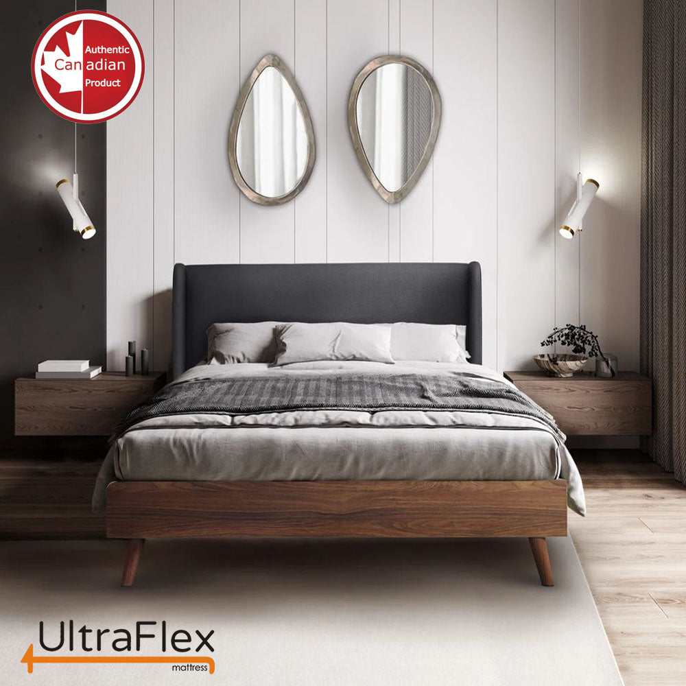 UltraFlex® PARADISE - Natural Heavy Duty Foam Blend, Low Motion Transfer, Comfort+ Cool Gel and Spinal Posture Support Eco-Friendly Mattress (Made in Canada)- With Waterproof Mattress Protector - Shopthatapp.ca