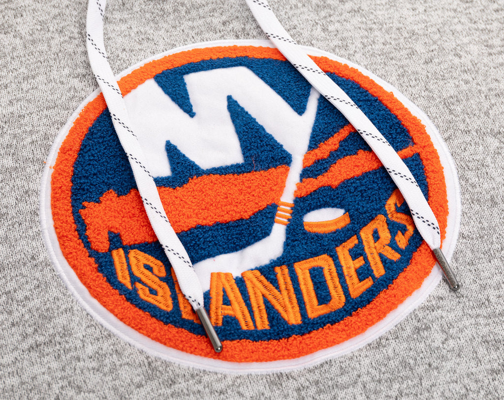 New York Islanders "Muskoka Style" Premium Chenille Woven Logo Hoodie - Shopthatapp.ca