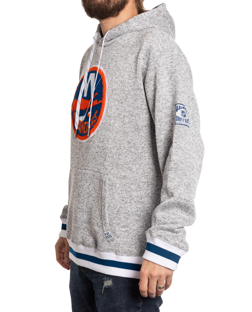 New York Islanders "Muskoka Style" Premium Chenille Woven Logo Hoodie - Shopthatapp.ca