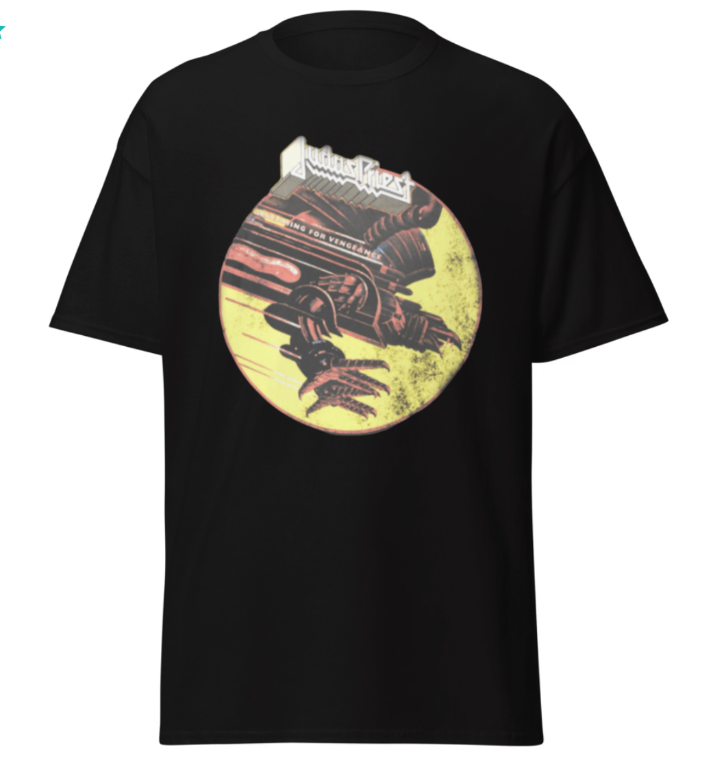 Judas Priest Vengeance Anniversary Black T-Shirt - Www.Shopthatapp.ca