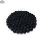 Black Felt Ball Trivet – Hand-Felted New Zealand Wool, 20 cm Round - Shopthatapp.ca