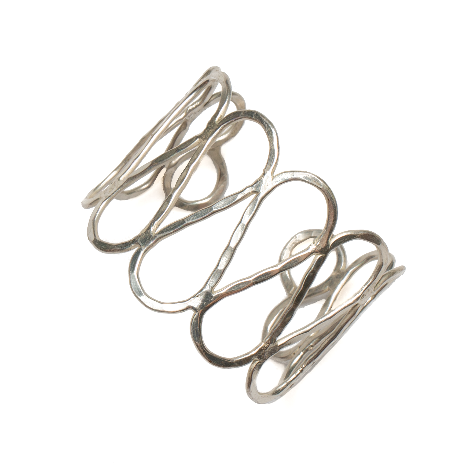 Open Loop Metal Cuff - Silver Colour - Shopthatapp.ca