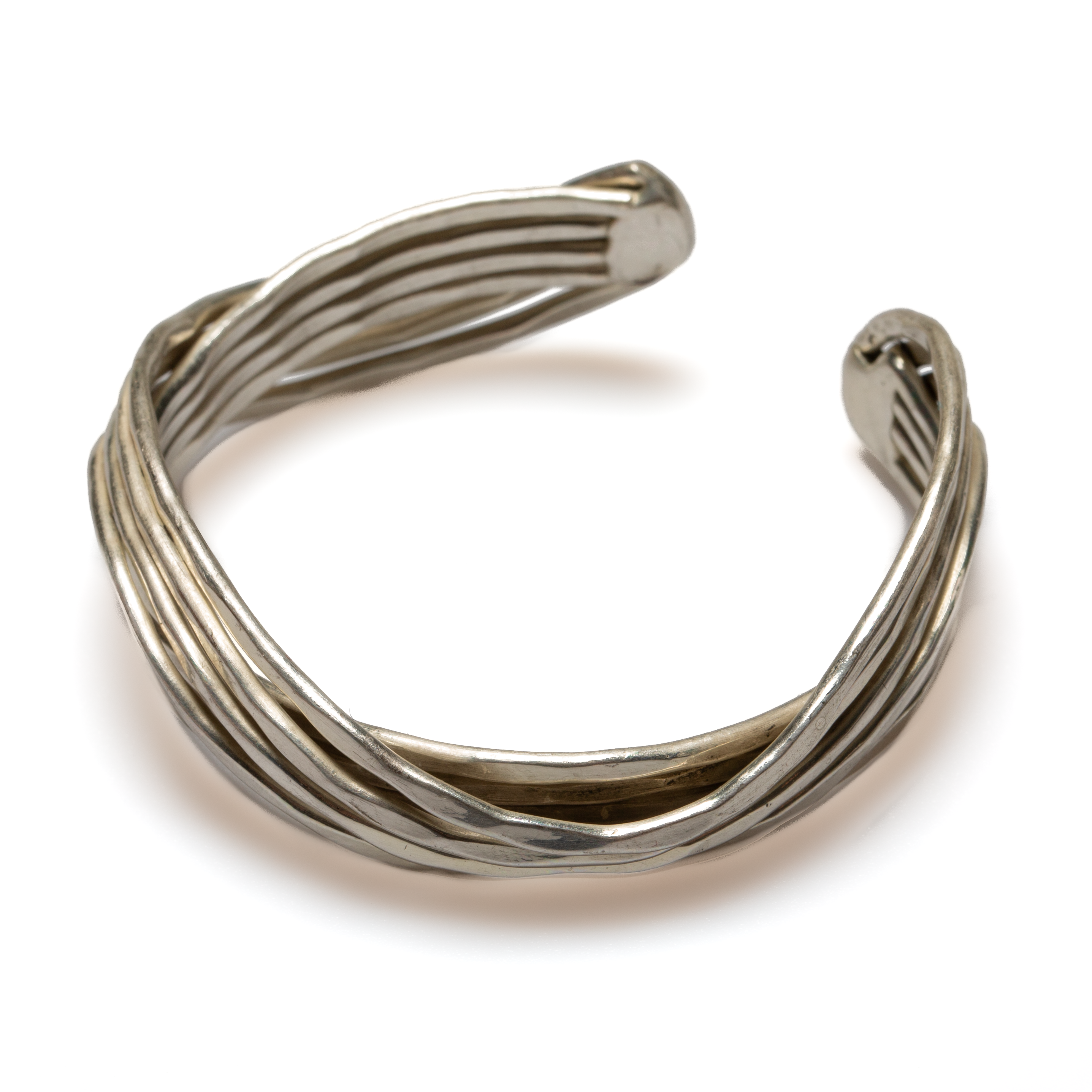Wavy Silver Metal Cuff - Stylish Silver Colour Accessory - Shopthatapp.ca