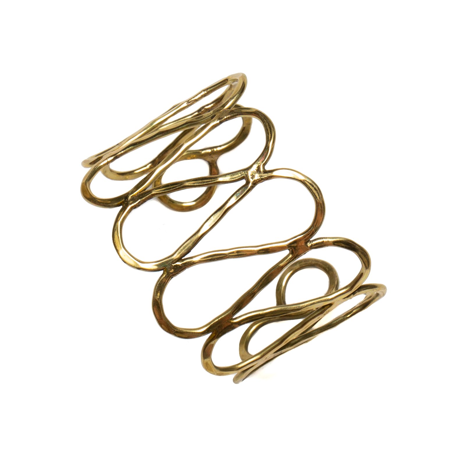 Gold Open Loop Metal Cuff - Stylish Statement Accessory - Shopthatapp.ca
