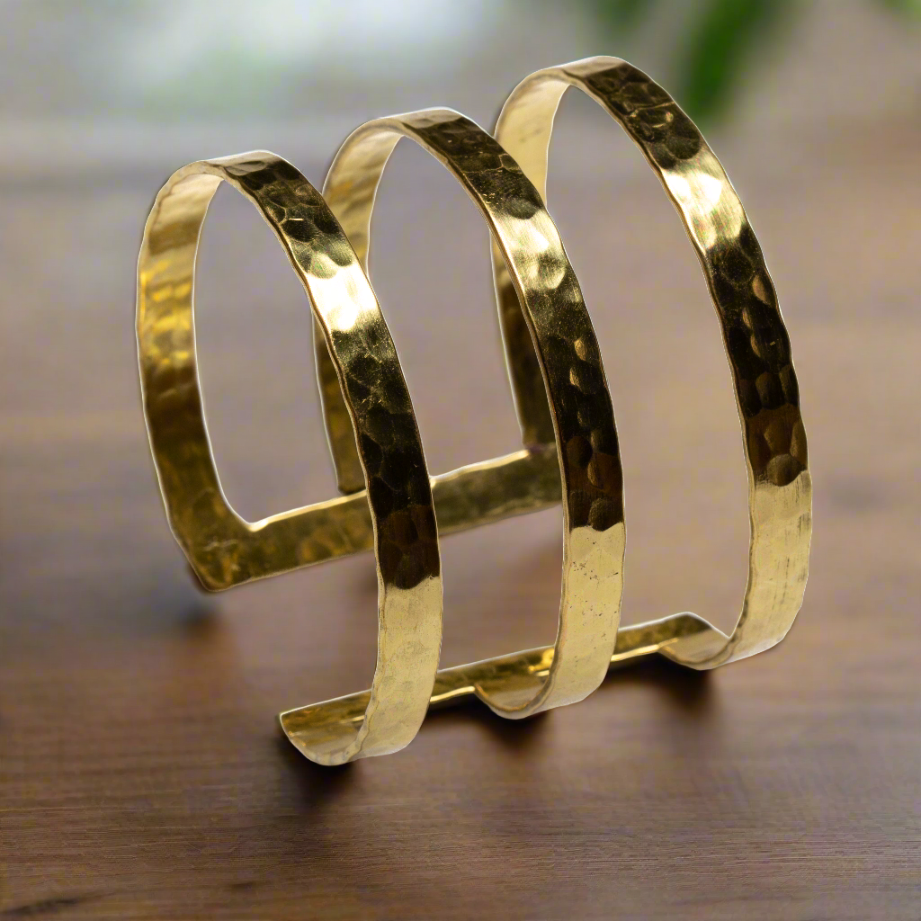Triple Bar Metal Cuff Gold – Stylish and Chic Accessory for Any Occasion - Shopthatapp.ca