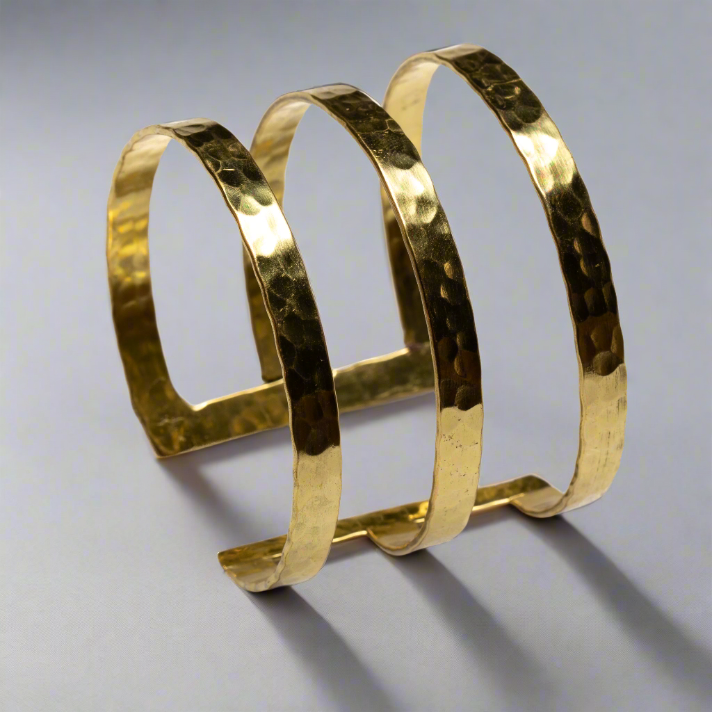 Triple Bar Metal Cuff Gold – Stylish and Chic Accessory for Any Occasion - Shopthatapp.ca